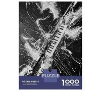 Rompecabezas para Adultos 1000 Piezas Abstract Musical Instrument Black and White Art Rompecabezas para Adolescentes Juegos Relajantes Una Obra De Arte Cumpleaños Y Navidad 52x38cm/1