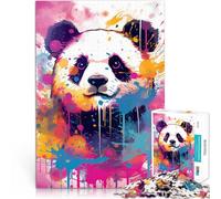Rompecabezas para Adultos 1000 Piezas Adorable Panda Pop Art Reducción del estrés Interesante Juguetes de decoración del hogar 38x26cm