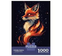 Rompecabezas para Adultos 1000 Piezas Aesthetic Mysterious Fox Rompecabezas para Adultos Juego Familiar Análisis Y Lógica Actividades Divertidas En Casa, 38x26cm/1000pcs