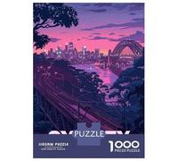 Rompecabezas para Adultos 1000 Piezas Aesthetic Sydney City Rompecabezas para Adultos Juegos Divertidos Desafío Difícil Diversión En Casa Actividades, 52x38cm/1000pcs
