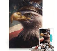 Rompecabezas para Adultos, 1000 Piezas, Águila Americana, Juego Educativo, para la diversión Familiar, Toda la Familia 38x26cm