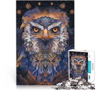 Rompecabezas para Adultos 1000 Piezas Águila de Color fantasía Juguetes de Juego para Regalo Familiar Lista de Deseos con Papá Noel 50x70cm