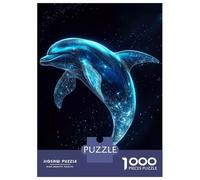 Rompecabezas para Adultos 1000 Piezas Algorithmic Cosmic Dolphin Rompecabezas para Adultos Juegos Relajantes Regalos para Mujeres Juegos Desafiantes Regalos 70x50cm/1000pcs