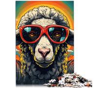 Rompecabezas para adultos 1000 piezas Alpacas coloridas Juego Juguetes para la Familia Regalo Colección de artistas, Bellas Artes 19.7" x 29.5" para adolescentes de 14 años y más