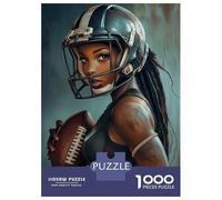 Rompecabezas para Adultos 1000 Piezas American Football Girl Rompecabezas para Adultos Juegos Relajantes Regalos para Mujeres Juegos Desafiantes Regalos 38x26cm/1000pcs