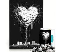 Rompecabezas para Adultos 1000 Piezas Amo mi Ciudad, Juego Familiar, decoración del hogar, con Piezas de Formas aleatorias Que encajan Perfectamente 38x26cm