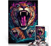 Rompecabezas para adultos 1000 piezas Angry Tiger Games Juguetes Regalo con piezas totalmente encajables de formas aleatorias 14.96" x 20.47"