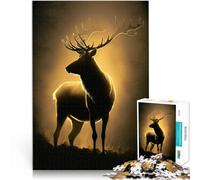 Rompecabezas para Adultos 1000 Piezas Animal Alce Juguetes adictivos Que desafían la Inteligencia Cerebral Gran Regalo 38x26cm