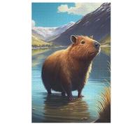 Rompecabezas para Adultos 1000 Piezas Animal Capibara Puzzle para Adultos Rompecabezas De Madera Divertidos Juegos De Rompecabezas (78×53cm)