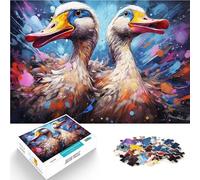 Rompecabezas para adultos 1000 piezas Animal de Pato Juguete educativo Anti-Stress Puzzle 10.27 pulgadas x 14.96" Ilustración Regalo