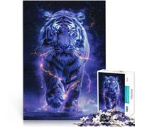 Rompecabezas para Adultos 1000 Piezas Animal Espacial Tigre Blanco Juguete Educativo Intelectual descompresor Mejorar la Memoria 38x26cm