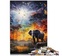 Rompecabezas para adultos, 1000 piezas, animales africanos, difícil y duro, aliviador del estrés, para matar el tiempo, 19.7 x 29.5 pulgadas, para adolescentes a partir de 14 años