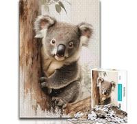 Rompecabezas para Adultos, 1000 Piezas, Animales, Koala, Juguetes educativos, Juegos para aliviar el estrés, interacción Entre Padres e Hijos, 38x26cm