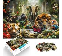 Rompecabezas para Adultos 1000 Piezas Animales misteriosos de la Selva Alivio del estrés Decoración de Pared cumpleaños y Navidad 38x26cm