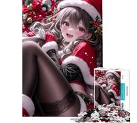 Rompecabezas para Adultos 1000 Piezas Anime Christmas Girl Ayuda al Cerebro Ejercicio Aprendizaje Juego Educativo de Rompecabezas para Mayores de 14 años 50x75cm