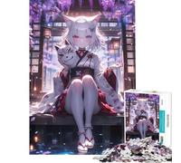 Rompecabezas para Adultos 1000 Piezas Anime Fox Wisteria Night Rompecabezas de 1000 Piezas Juguete Educativo Mejora la Memoria Regalo de cumpleaños Regalos (50x75cm)