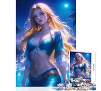 Rompecabezas para Adultos 1000 Piezas Anime Girl Moonlight Swim decoración del hogar Juguetes Regalo de cumpleaños Juegos Familiares Entrena tu Cerebro y Tus Manos tamaño 50x75cm