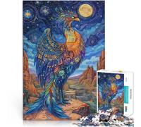 Rompecabezas para Adultos 1000 Piezas Antiguo fénix Colorido Entrena tu Cerebro y Tus Manos Regalos de cumpleaños, Regalos, Arte Mural 38x26cm