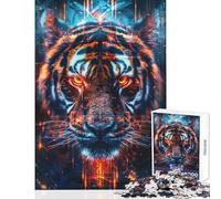 Rompecabezas para Adultos 1000 Piezas Antiguo Ritual Tigre Decoración del hogar Juguetes Regalo de cumpleaños Juego práctico Interacción Entre Padres e Hijos tamaño 50x75cm