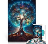 Rompecabezas para Adultos 1000 Piezas Árbol Cósmico de la Vida Juguete Educativo Intelectual descompresor Obra de Arte 38x26cm