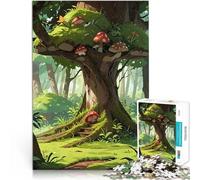 Rompecabezas para Adultos 1000 Piezas Árbol de Hongos Ayuda al Cerebro a ejercitar Juguetes adictivos para Cultivar la Paciencia. Apto para Parejas 75x50cm