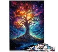 Rompecabezas para adultos 1000 piezas Árbol del Mundo Juguetes Juegos Educativos Anti-Stress 26x38cm Colección Artistas Bellas Artes para 14 años