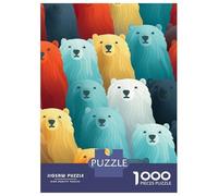 Rompecabezas para Adultos 1000 Piezas Arctic Polar Bears Rompecabezas para Adultos Juegos Divertidos Corte De Precisión Cumpleaños 52x38cm/1000pcs