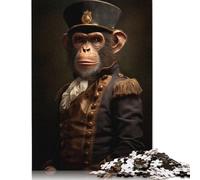 Rompecabezas para adultos 1000 piezas Aristocrat Monkey Rompecabezas creativos de papel - Juego práctico de rompecabezas - Decoración familiar 38x26 cm / 1000 piezas