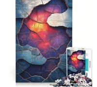 Rompecabezas para Adultos, 1000 Piezas, Arte Abstracto con Efecto craquelado, Juego Familiar, decoración del hogar, con Piezas de Formas aleatorias Que encajan Perfectamente 38x52cm