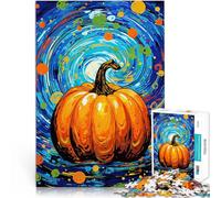 Rompecabezas para Adultos 1000 Piezas Arte de Calabaza Competición de Velocidad de Manos con Piezas de Formas aleatorias Que se entrelazan Completamente 75x50cm