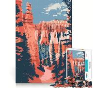 Rompecabezas para Adultos,1000 Piezas,Arte de la Naturaleza del Cañón Bryce,Juego Creativo, Juguete para divertirse en el Tiempo Libre,decoración navideña (50x75cm)