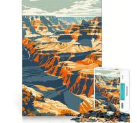 Rompecabezas para Adultos,1000 Piezas,Arte de la Naturaleza del Gran Cañón,Corte Suave,Juego Creativo para el Cerebro,diversión para el Tiempo Libre,Regalo Tranquilo de Navidad (38x26cm)