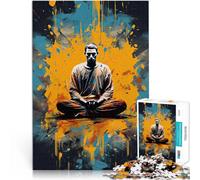 Rompecabezas para Adultos 1000 Piezas Arte de meditación Juguetes Juegos Educativos Antiestrés Interacción Entre Padres e Hijos 38x26cm