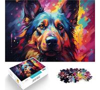 Rompecabezas para adultos 1000 piezas Arte de pastores alemanes Difícil Puzzle Duro para la decoración del hogar 19.7 pulgadas x 29.5" Adecuado para adolescentes de 14 años y más