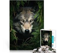 Rompecabezas para Adultos 1000 Piezas Arte del Lobo Ayuda al Cerebro a ejercitar Juguetes adictivos para Cultivar la Paciencia. Una Obra de Arte 52x38cm