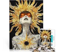 Rompecabezas para Adultos 1000 Piezas Arte Digital de la Diosa del Sol Acertijo para Cada Pieza es única: un desafiante y Divertido Juego Familiar 38x26cm