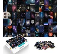 Rompecabezas para Adultos 1000 Piezas Arte en Mosaico de Planetas para el Juguete de desafío de Juego Educativo Regalo Divertido 38x26cm
