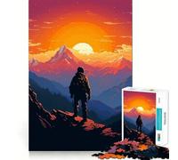 Rompecabezas para Adultos,1000 Piezas,Arte pixelado de Picos de montaña,Arte de Borde Premium,Juguete para desarrollar la Capacidad cognitiva,Juego Casual,diversión de cumpleaños (38x52cm)