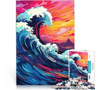 Rompecabezas para Adultos 1000 Piezas Arte Pop de Olas del océano Hecho de cartón para y a Partir de 14 años Juegos educativos Regalos de Amigo Secreto tamaño:38x52cm