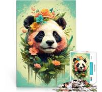 Rompecabezas para Adultos 1000 Piezas Arte Vintage de Pandas Coloridos para divertirse en Familia Gran Regalo para Juegos 38x26cm