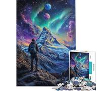 Rompecabezas para Adultos 1000 Piezas Ascenso a la Cima Estrellada Juguetes adictivos para Cultivar la Paciencia Juego Familiar Alivia el estrés Obra de Arte Regalos (tamaño 38x52cm)