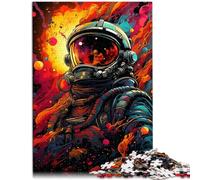 Rompecabezas para adultos 1000 piezas Astronauta colorido extraño difícil rompecabezas 26x38cm Alivio del Estrés Desafío Difícil