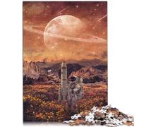 Rompecabezas para adultos 1000 piezas Astronauta con cohete Decoración del hogar Puzzles 26 x 38 cm para regalo a toda la familia