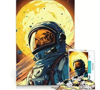 Rompecabezas para Adultos, 1000 Piezas: Astronauta en el Espacio con Fondo de Planeta, Juguete Educativo, para Pasar el Tiempo en casa, cumpleaños 38x26cm