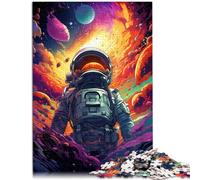 Rompecabezas para adultos 1000 piezas Astronauta Fantástico colorido Actividad familiar Puzzle 14.96 pulgadas x 20.47" Excelente regalo para adolescentes de 14 años y mayores