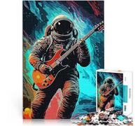 Rompecabezas para Adultos 1000 Piezas Astronauta Guitarrista Juguetes de Entretenimiento Familiar Mejorar el Amor Entre Parejas 52x38cm
