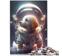 Rompecabezas para adultos 1000 piezas Astronauta Space Labrador Imposible Puzzle 10.27 pulgadas x 14.96" Regalos Secret Santa para adolescentes de 14 años y mayores