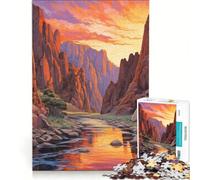 Rompecabezas para Adultos, 1000 Piezas, Atardecer en el Cañón Negro No es un Juego práctico, Pero sí Divertido y con Humor, Ideal para Decorar el Escritorio 38x52cm