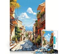 Rompecabezas para Adultos,1000 Piezas,Atenas,Grecia,Arte de Bordes precisos,Juego de Habilidad Mental,Juego Tranquilo,Regalo de cumpleaños para la Mente (38x52cm)