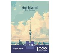 Rompecabezas para Adultos 1000 Piezas Auckland New Zealand Skyline Art Rompecabezas para Adolescentes Juegos Relajantes Análisis Y Lógica Cumpleaños Y Navidad 38x26cm/1000pcs